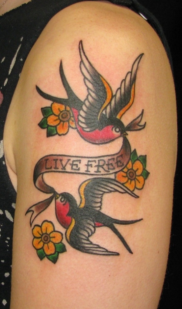 Cute Sparrow Tattoo Designs For Men