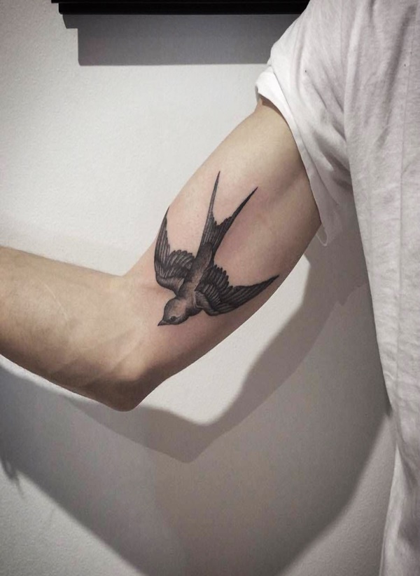 Cute Sparrow Tattoo Designs For Men