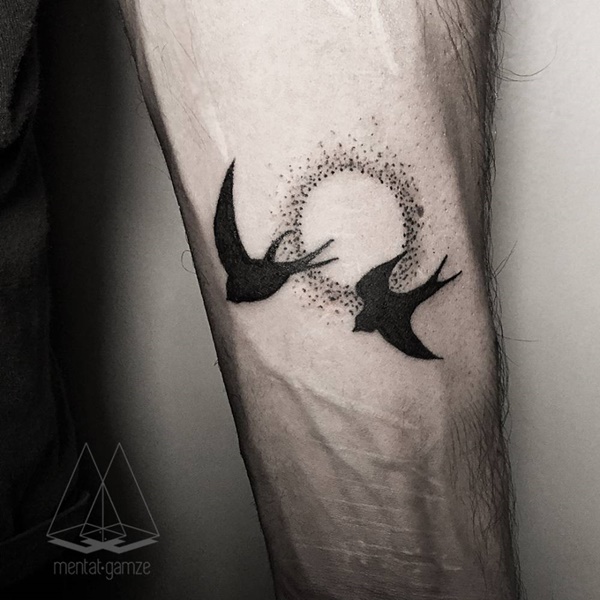 Cute Sparrow Tattoo Designs For Men