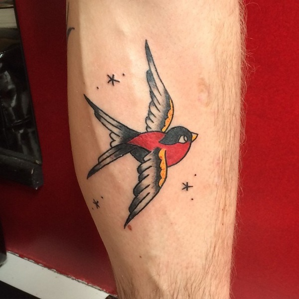 Cute Sparrow Tattoo Designs For Men