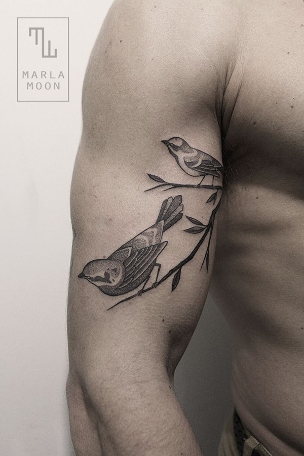 Cute Sparrow Tattoo Designs For Men