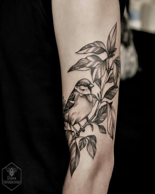 Cute Sparrow Tattoo Designs For Men