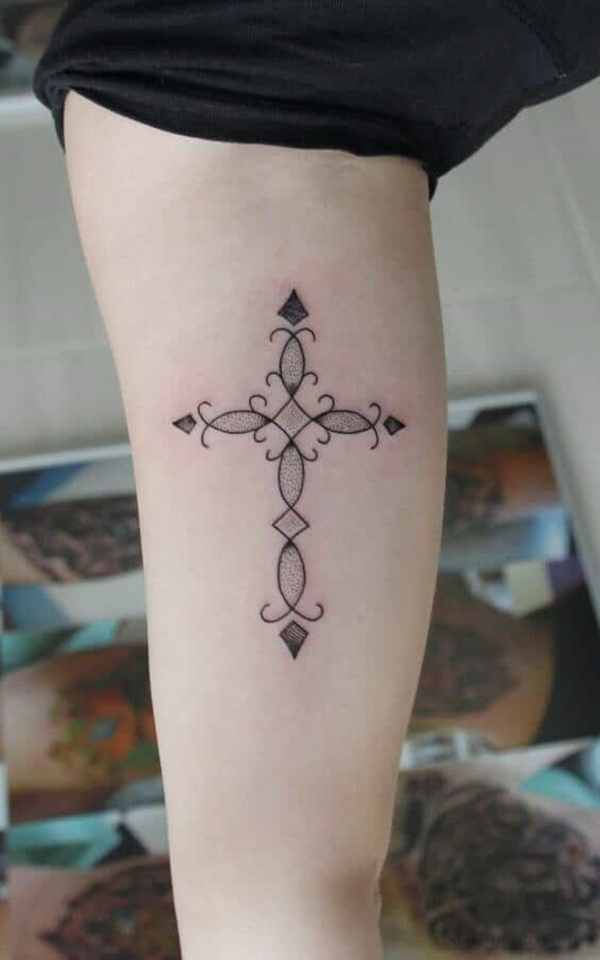 Unique Cross Tattoos Designs & Ideas For Women With Meaning