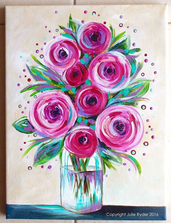Simple And Easy Flower Paintings For Beginners