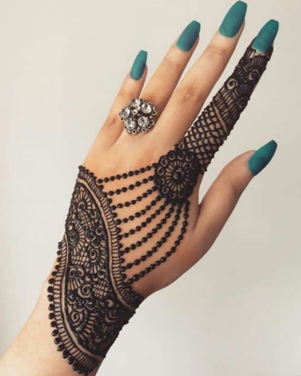 Simple Arabic Mehndi Designs For Left Hand
