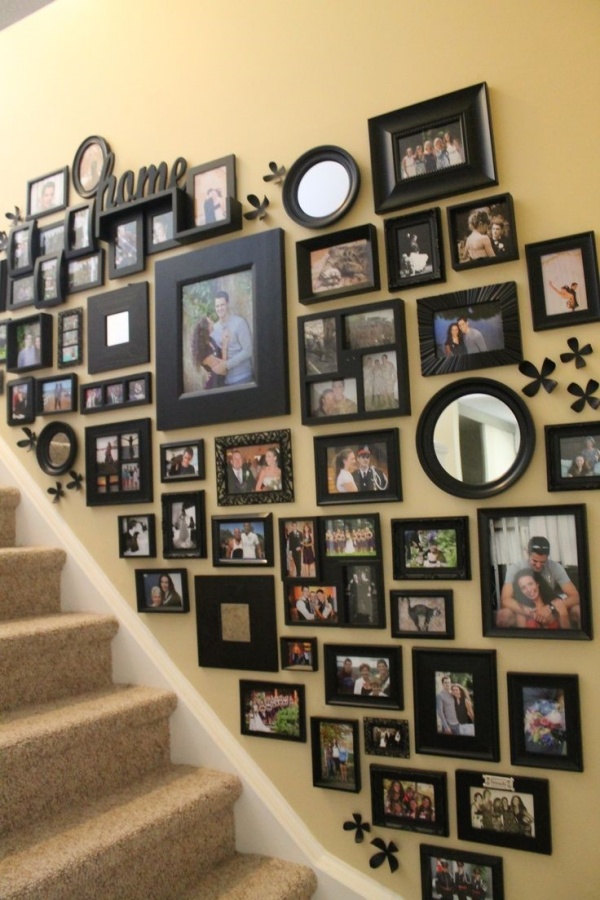 Stylish Stair Wall Decoration Designs And Ideas