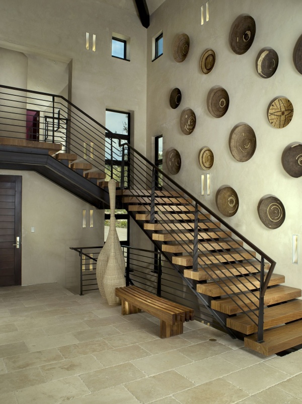 Stylish Stair Wall Decoration Designs And Ideas