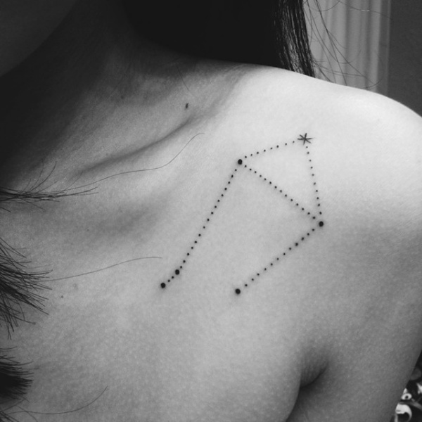 Amazing Libra Constellation Tattoo Designs