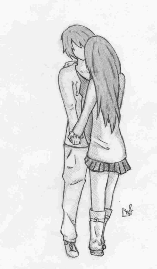 45 Romantic Couple Pencil Sketches You Must See! – Buzz Hippy