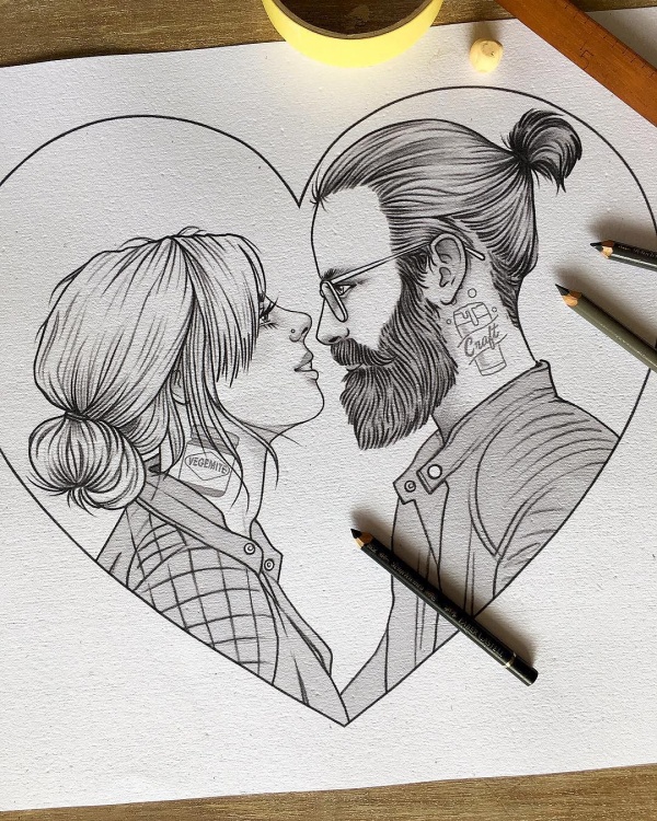 Love Pencil Sketch