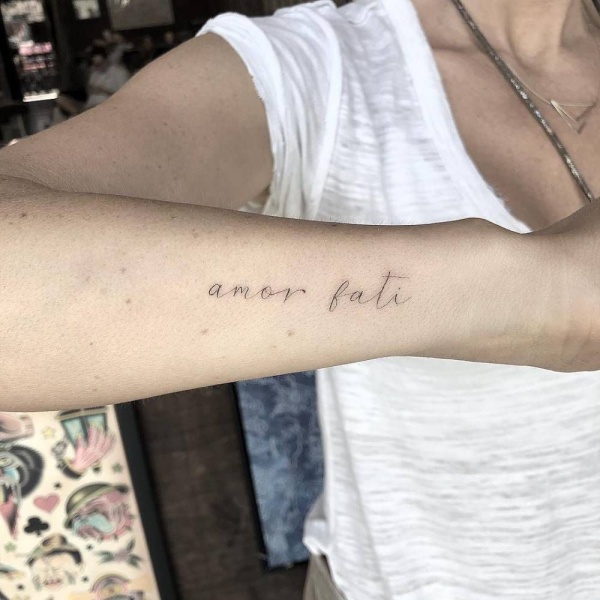 Beautiful Amor Fati Tattoo Designs and Meaning