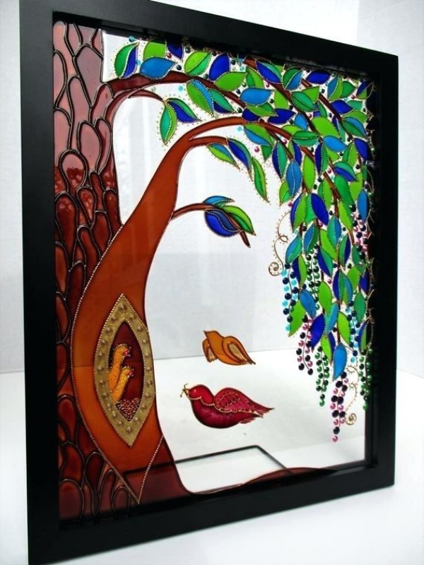 Amazing Glass Painting Designs For Wall Hanging